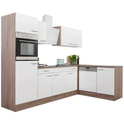 Respekta Winkelküche 280 Cm Weiß-Seidenglanz Eiche-York 8 Respekta Winkelküche 280 Cm Weiß-Seidenglanz Eiche-York – Bild 6