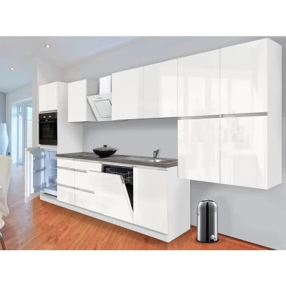 Respekta Küchenzeile GLRP380HWW Grifflos 380 Cm Weiß Hochglanz 20 Respekta Küchenzeile GLRP380HWW Grifflos 380 Cm Weiß Hochglanz – Bild 18