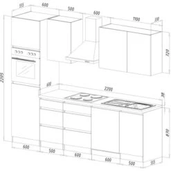 Respekta Premium Küchenzeile Grifflos 280 Cm Weiß Matt -Obi Kuche Geschaft LRP280HWWM Kuechenzeile 03