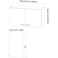 Respekta Miniküche Pantry 100 Cm Schwarz-Eiche Sägerau Nachbildung -Obi Kuche Geschaft Zeichnung MKO100ESSOSCS 06
