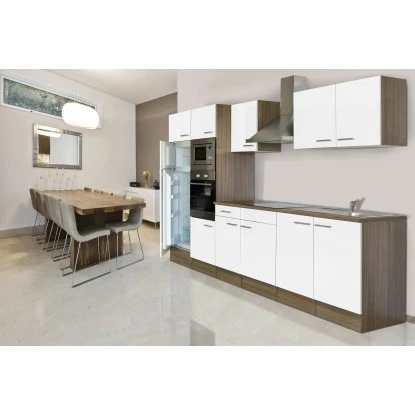 Respekta Küchenzeile KB330EYWMIGKE 330 Cm Weiß Seidengl.-Eiche York Nachbildung 15 Respekta Küchenzeile KB330EYWMIGKE 330 Cm Weiß Seidengl.-Eiche York Nachbildung – Bild 13