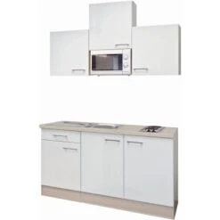 Flex-Well Exclusiv Singleküche Abaco 150 Cm BreitPerlmutt Glänzend-Akazie -Obi Kuche Geschaft g 150 1003 019 abaco frei