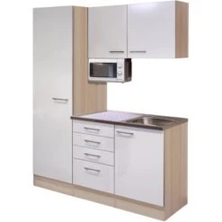 Flex-Well Singleküche 150 Cm Abaco Perlmutt Glänzend-Akazie -Obi Kuche Geschaft g 150 1006 000 abaco frei