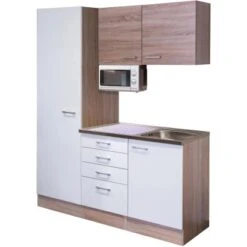 Flex-Well Singleküche 150 Cm Florida Weiß-Sonoma Eich -Obi Kuche Geschaft g 150 1006 000 samoa frei