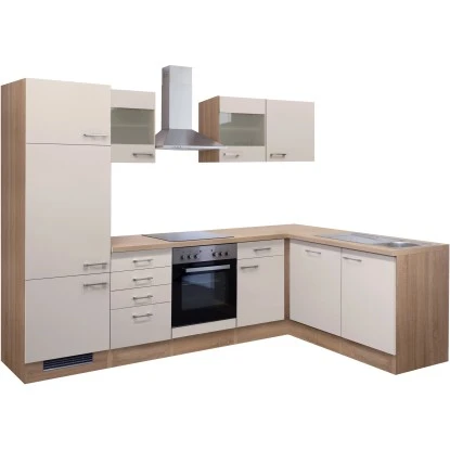 Flex-Well Exclusiv Winkelküche Orlando 280 Cm Kaschmir Glanz-Sonoma Eiche 5 Flex-Well Exclusiv Winkelküche Orlando 280 Cm Kaschmir Glanz-Sonoma Eiche – Bild 3