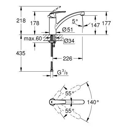Grohe Einhand-Küchenarmatur Start Supersteel 4 Grohe Einhand-Küchenarmatur Start Supersteel – Bild 2