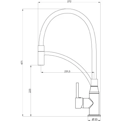 AquaSu Einhebelmischer Küchenarmatur Lago Plus Chrom-Creme 4 AquaSu Einhebelmischer Küchenarmatur Lago Plus Chrom-Creme – Bild 2