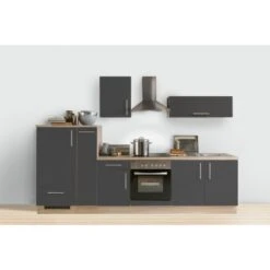 Menke Küchenzeile Premium 300 Cm Schiefer Matt-Sonoma Eiche Nachbildung 7 Menke Küchenzeile Premium 300 Cm Schiefer Matt-Sonoma Eiche Nachbildung -Obi Kuche Geschaft o schiefer varia haenger 2