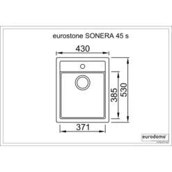 Eurodomo Einbauspüle Sonera 43 Cm Beige 5 Eurodomo Einbauspüle Sonera 43 Cm Beige -Obi Kuche Geschaft sonera 45s beige skizze 5