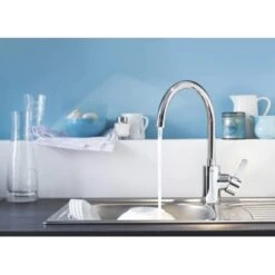 Grohe Küchenarmatur Eurosmart Cosmopolitan DN 15 Mit Hohem Schwenkbaren Auslauf -Obi Kuche Geschaft spueltischbatterie milieu