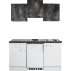 Flex-Well Classic Singleküche Lucca 150 Cm Weiß-Caledonia -Obi Kuche Geschaft uccacaledonia frei frontal