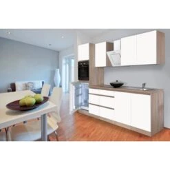 Respekta Küchenzeile GLRP270HESWM Grifflos 270 Cm Weiß Matt-Sonoma Eiche 35 Respekta Küchenzeile GLRP270HESWM Grifflos 270 Cm Weiß Matt-Sonoma Eiche -Obi Kuche Geschaft uechenzeile GLRP270HESWM 2