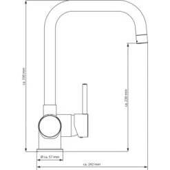 Eisl Spültischarmatur Futura Schwarz-Matt -Obi Kuche Geschaft uturaschwarzmatt Zeichnung